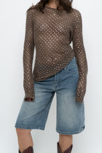 Load image into Gallery viewer, Vintage x MICHAEL KORS Brown Net Knit Sequin Mini Dress (XS, S)