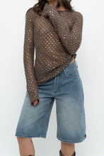 Load image into Gallery viewer, Vintage x MICHAEL KORS Brown Net Knit Sequin Mini Dress (XS, S)