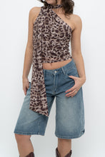 Load image into Gallery viewer, Modern x Cheetah Mesh Off-Shoulder Scarf Top (XS, S)