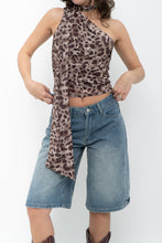 Load image into Gallery viewer, Modern x Cheetah Mesh Off-Shoulder Scarf Top (XS, S)