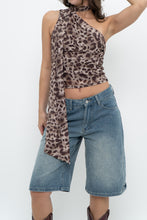 Load image into Gallery viewer, Modern x Cheetah Mesh Off-Shoulder Scarf Top (XS, S)