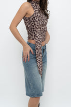 Load image into Gallery viewer, Modern x Cheetah Mesh Off-Shoulder Scarf Top (XS, S)