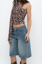 Load image into Gallery viewer, Modern x Cheetah Mesh Off-Shoulder Scarf Top (XS, S)