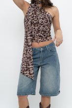 Load image into Gallery viewer, Modern x Cheetah Mesh Off-Shoulder Scarf Top (XS, S)