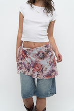 Load image into Gallery viewer, Vintage x Pink Floral Mesh Wrap Cover Skirt (XS-L)