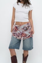 Load image into Gallery viewer, Vintage x Pink Floral Mesh Wrap Cover Skirt (XS-L)