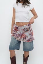 Load image into Gallery viewer, Vintage x Pink Floral Mesh Wrap Cover Skirt (XS-L)