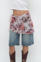 Load image into Gallery viewer, Vintage x Pink Floral Mesh Wrap Cover Skirt (XS-L)