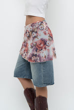 Load image into Gallery viewer, Vintage x Pink Floral Mesh Wrap Cover Skirt (XS-L)