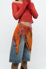 Load image into Gallery viewer, Vintage x Orange Floral Sheer Beaded Wrap Skirt (XS-L)