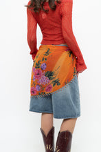 Load image into Gallery viewer, Vintage x Orange Floral Sheer Beaded Wrap Skirt (XS-L)