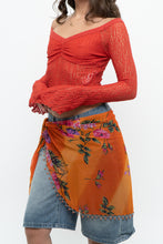 Load image into Gallery viewer, URBAN OUTFITTERS x Orange Deadstock Lace Crop Long Sleeve (XS, S)