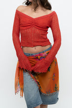 Load image into Gallery viewer, URBAN OUTFITTERS x Orange Deadstock Lace Crop Long Sleeve (XS, S)