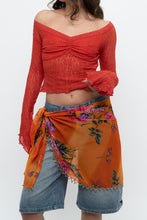 Load image into Gallery viewer, URBAN OUTFITTERS x Orange Deadstock Lace Crop Long Sleeve (XS, S)