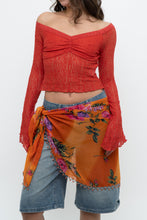 Load image into Gallery viewer, URBAN OUTFITTERS x Orange Deadstock Lace Crop Long Sleeve (XS, S)