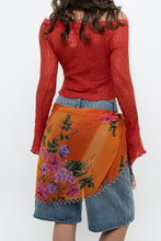 Load image into Gallery viewer, URBAN OUTFITTERS x Orange Deadstock Lace Crop Long Sleeve (XS, S)