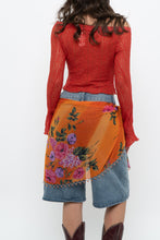 Load image into Gallery viewer, URBAN OUTFITTERS x Orange Deadstock Lace Crop Long Sleeve (XS, S)