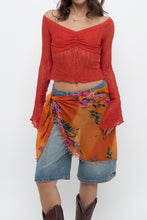 Load image into Gallery viewer, URBAN OUTFITTERS x Orange Deadstock Lace Crop Long Sleeve (XS, S)
