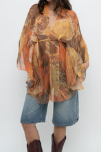 Load image into Gallery viewer, Vintage x Orange Sheer Abstract Patterned Coverup (Freesize)