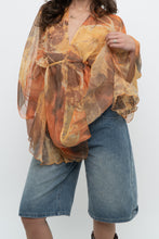 Load image into Gallery viewer, Vintage x Orange Sheer Abstract Patterned Coverup (Freesize)