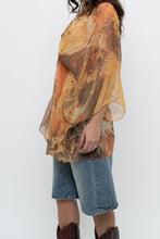 Load image into Gallery viewer, Vintage x Orange Sheer Abstract Patterned Coverup (Freesize)