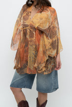 Load image into Gallery viewer, Vintage x Orange Sheer Abstract Patterned Coverup (Freesize)