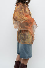 Load image into Gallery viewer, Vintage x Orange Sheer Abstract Patterned Coverup (Freesize)