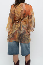 Load image into Gallery viewer, Vintage x Orange Sheer Abstract Patterned Coverup (Freesize)