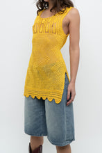 Load image into Gallery viewer, Vintage x Yellow Crochet Mini Dress (XS, S)