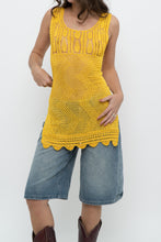 Load image into Gallery viewer, Vintage x Yellow Crochet Mini Dress (XS, S)