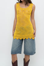 Load image into Gallery viewer, Vintage x Yellow Crochet Mini Dress (XS, S)