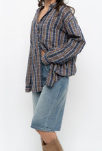 Load image into Gallery viewer, Vintage x Blue, Green Plaid Cotton Buttonup (XS-L)