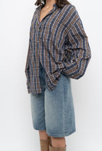 Load image into Gallery viewer, Vintage x Blue, Green Plaid Cotton Buttonup (XS-L)