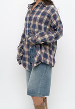 Load image into Gallery viewer, Vintage x Made in Canada x Blue Plaid Cotton Flannel (XS-L)