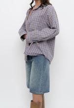 Load image into Gallery viewer, Vintage x Purple Plaid Cotton Flannel (XS-M)