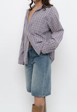 Load image into Gallery viewer, Vintage x Purple Plaid Cotton Flannel (XS-M)
