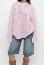 Load image into Gallery viewer, Vintage x SPORTING LIFE Baby Pink Cable Knit Cotton Sweater (S-L)