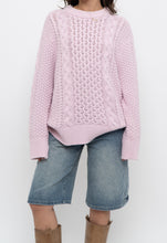 Load image into Gallery viewer, Vintage x SPORTING LIFE Baby Pink Cable Knit Cotton Sweater (S-L)
