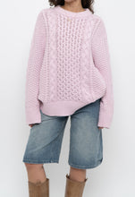 Load image into Gallery viewer, Vintage x SPORTING LIFE Baby Pink Cable Knit Cotton Sweater (S-L)