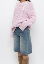 Load image into Gallery viewer, Vintage x SPORTING LIFE Baby Pink Cable Knit Cotton Sweater (S-L)