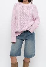 Load image into Gallery viewer, Vintage x SPORTING LIFE Baby Pink Cable Knit Cotton Sweater (S-L)