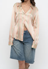 Load image into Gallery viewer, Vintage x TAHARI Colourful Striped Silk Blouse (XS-M)