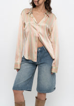 Load image into Gallery viewer, Vintage x TAHARI Colourful Striped Silk Blouse (XS-M)