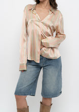 Load image into Gallery viewer, Vintage x TAHARI Colourful Striped Silk Blouse (XS-M)