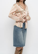 Load image into Gallery viewer, Vintage x TAHARI Colourful Striped Silk Blouse (XS-M)