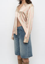 Load image into Gallery viewer, Vintage x TAHARI Colourful Striped Silk Blouse (XS-M)