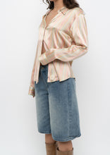 Load image into Gallery viewer, Vintage x TAHARI Colourful Striped Silk Blouse (XS-M)