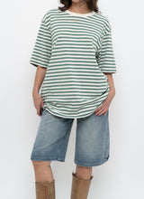 Load image into Gallery viewer, UNIQLO x Green, White Striped Cotton Tee (XS-L)