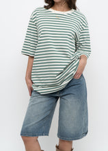 Load image into Gallery viewer, UNIQLO x Green, White Striped Cotton Tee (XS-L)