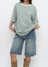 Load image into Gallery viewer, UNIQLO x Green, White Striped Cotton Tee (XS-L)